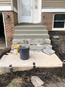 new concrete front stairs