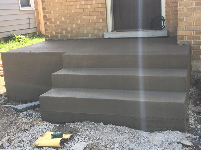 new concrete stairs poured