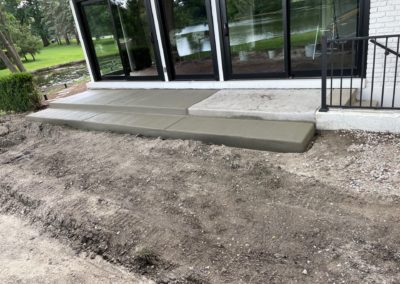 new concrete steps at home in OakBrook Illinois