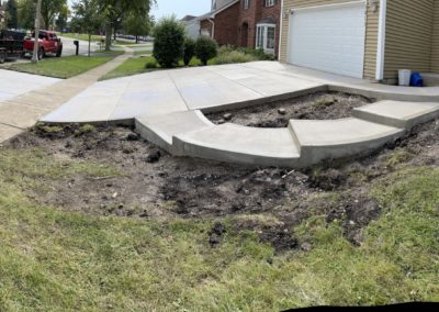 Concrete Driveway and walk way pour in Westmont Illinois