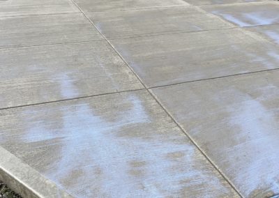 Close up of new concrete driveway poured by Mynor Concrete